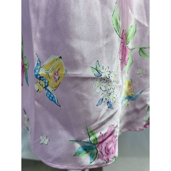 Secret Treasures Medium Pink Floral Sleeveless V-Neck Midi Nightgown Dress - Picture 6 of 8